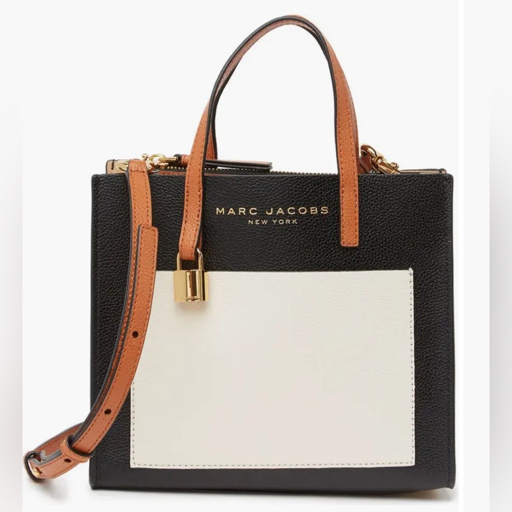Marc Jacobs Mini Grind Colorblock Leather Tote Bag